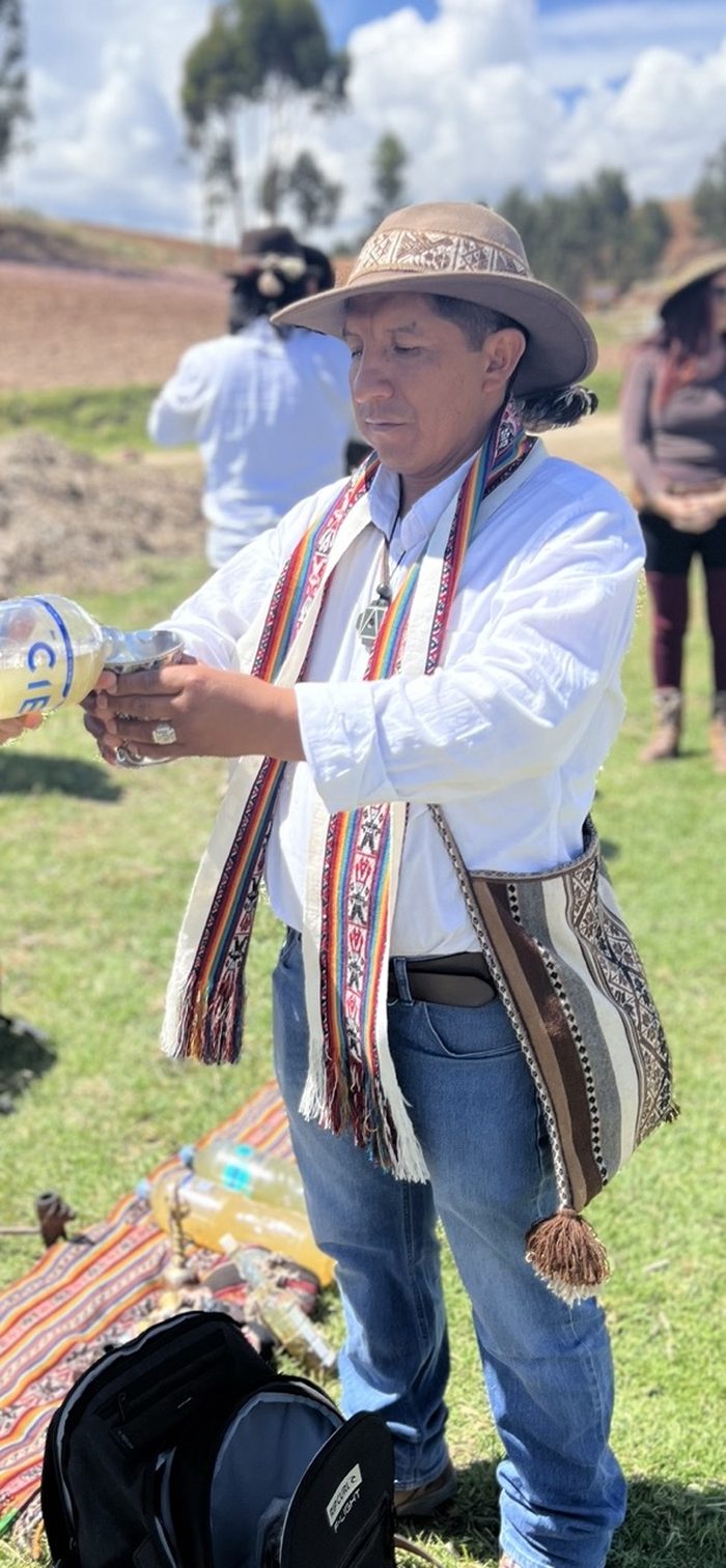 Edgar Pumayali in ceremonial Q'ero dress